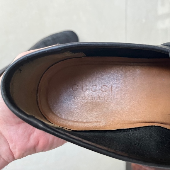 Gucci black leather loafers  men\'s size 9B 9.5US main image 5